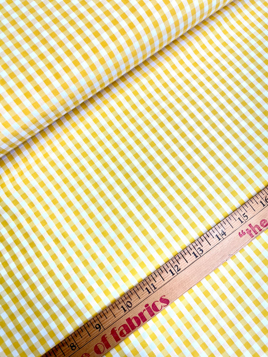 Poly/cotton Gingham “yellow”