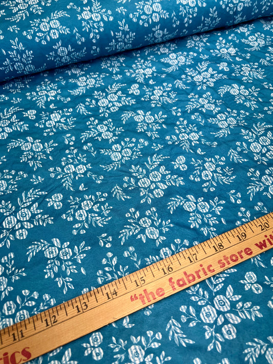 Airflow polyester floral “ teal”