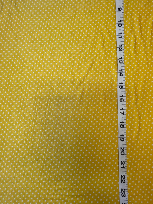 Yellow/White Double Brushed Poly Knit