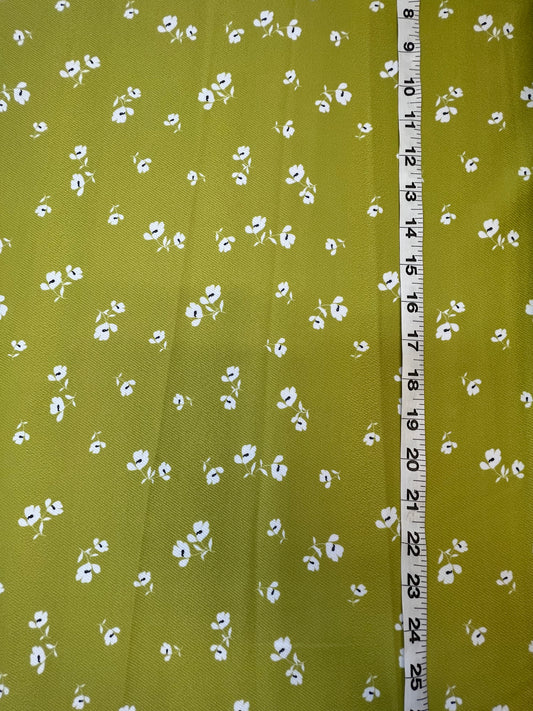 Floral Polyester “Green” *CLEARANCE*