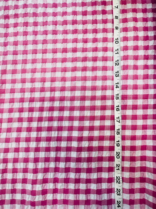 Pink White Square Poly/Cotton